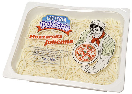 Mozzarella per pizza Julienne